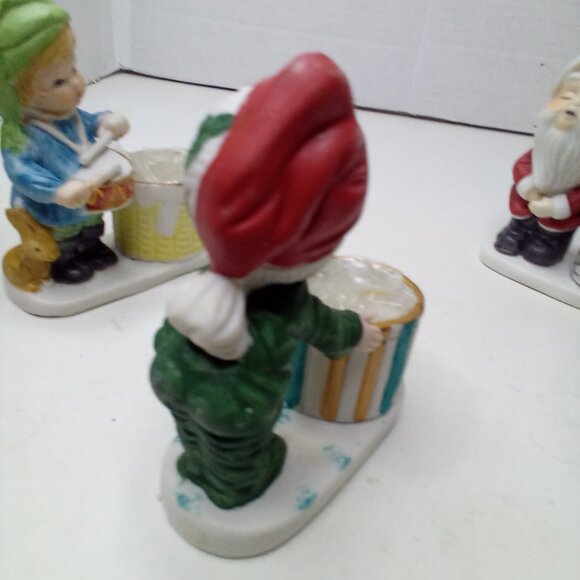Christmas Luvkins Vintage 1978 Candle Holders Lot of 4 Santa Angel Drummer Boy - Picture 7 of 15